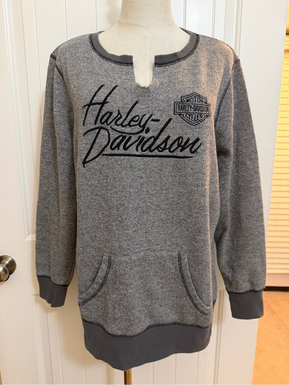 Harley-Davidson Wisconsin Gray Crewneck Long Sleeve Cuffed Sweatshirt XL